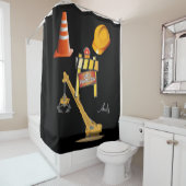 建築男の洞窟のシャワーカーテンの下 シャワーカーテン (インサイチュ)