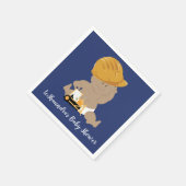 建築男の赤ちゃんシャワーカスタムナプキンス スタンダードカクテルナプキン (角)