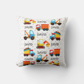 建築男の赤ちゃん名トイズトラッパーソナライズされたク クッション (正面)