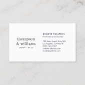 建築白黒プロフェッショナル 名刺 (裏面)