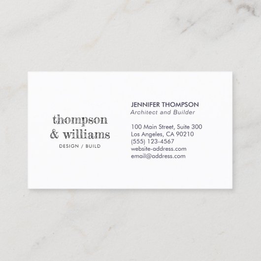 建築白黒プロフェッショナル 名刺 (裏面)