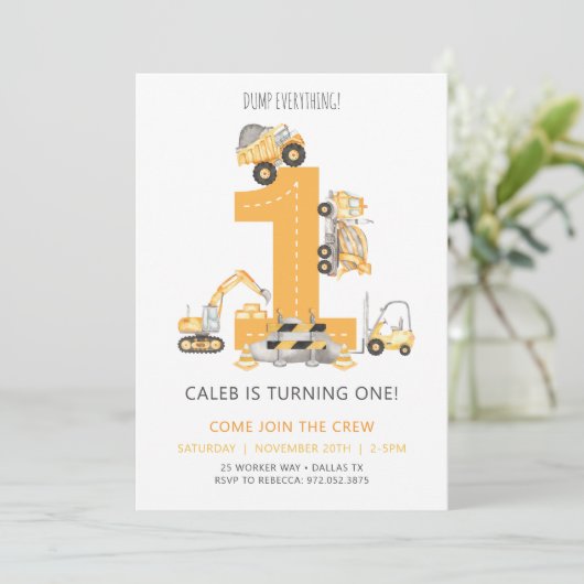 建築第1誕生日招待状 招待状 (スタンド正面)