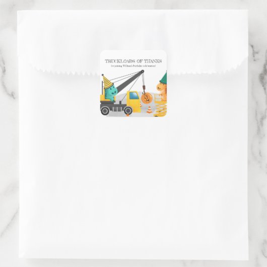 建築第2の誕生日パーティー、恐竜テーマ スクエアシール (バッグ)