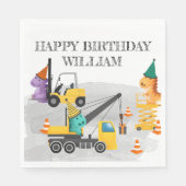 建築第2の誕生日パーティー、恐竜テーマ スタンダードランチョンナプキン (正面)