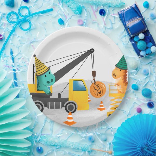 建築第2の誕生日パーティー、恐竜テーマ ペーパープレート (パーティー)