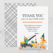 建築第2の誕生日パーティー、恐竜テーマ 招待状 (正面/裏面)