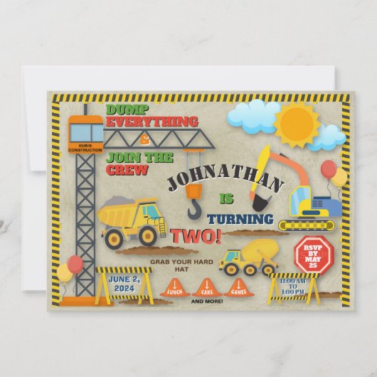 建築第2の誕生日招待状 招待状 (正面)