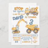 建築第3期バースデーダンプトラックパーティー 招待状 (正面/裏面)