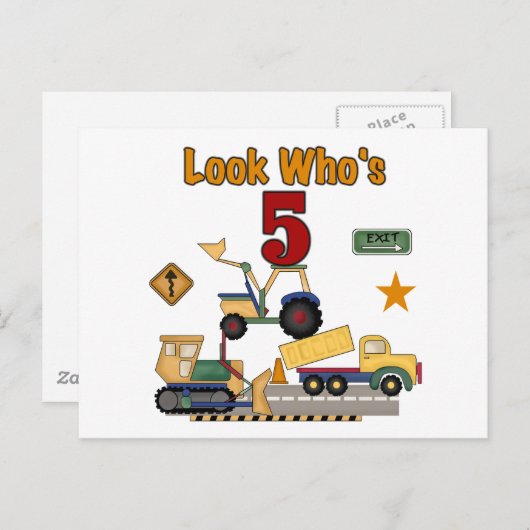 建築第5誕生日Tシャツとギフト ポストカード (正面/裏面)