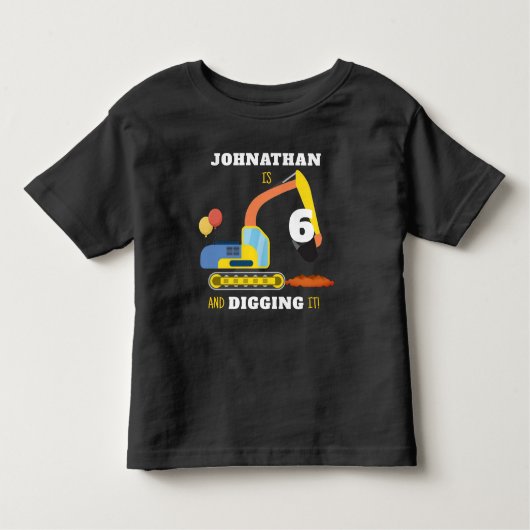 建築第6誕生日キッズTシャツ トドラーTシャツ (正面)