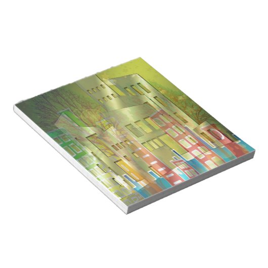 建築素晴らし都市景観アートアクセサリー ノートパッド (アングル)