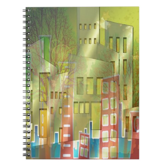 建築素晴らし都市景観アートアクセサリー ノートブック (正面)
