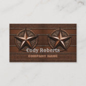 建築素朴ハンドリマンテキサス州スターウェスタン 名刺 (正面)