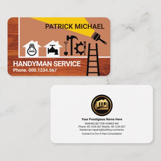 建築縁ど用木材 名刺 (正面/裏面)