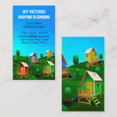 建築者の建築業者の建築大工 名刺 (正面/裏面)