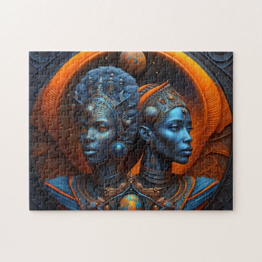 建築者:母と娘 ジグソーパズル (横)