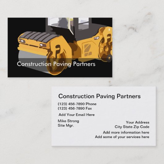 建築舗装ローラ車 名刺 (正面/裏面)