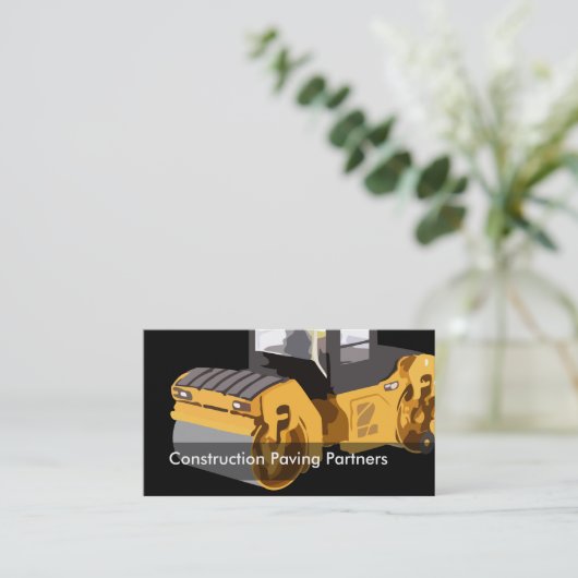 建築舗装ローラ車 名刺 (スタンド正面)