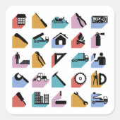 建築記号 スクエアシール (正面)