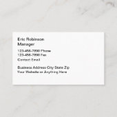 建築設備レンタル掘削テーマ 名刺 (裏面)