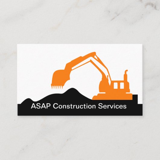 建築設備レンタル掘削テーマ 名刺 (正面)