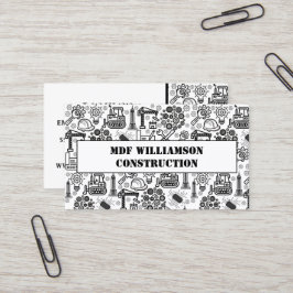 建築設計図のエンジニアパターン 名刺