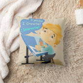 建築設計図案者と技術者枕 クッション (ブランケット)