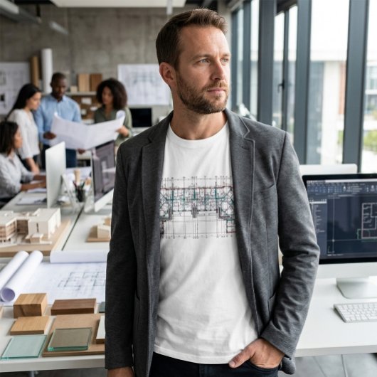 建築設計図面プラン Tシャツ