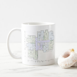 建築設計図 コーヒーマグカップ