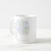 建築設計図 コーヒーマグカップ (正面左)