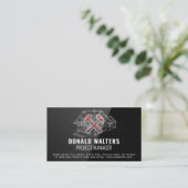 建築設計士 |ブループリント |高光沢 名刺 (スタンド正面)