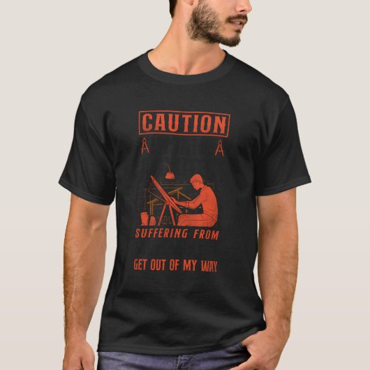 建築設計学生アーキテクチャ注意非常識アーチ Tシャツ (正面)