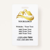 建築設計請実在業者不動産 – 戻る バッジ (裏面)