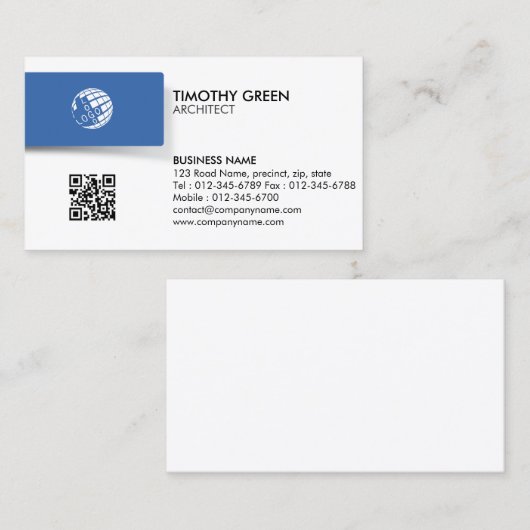 建築設計請負業者 名刺 (正面/裏面)
