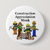 建築評価ウィーク・ボタン+ Workmen 缶バッジ (正面)