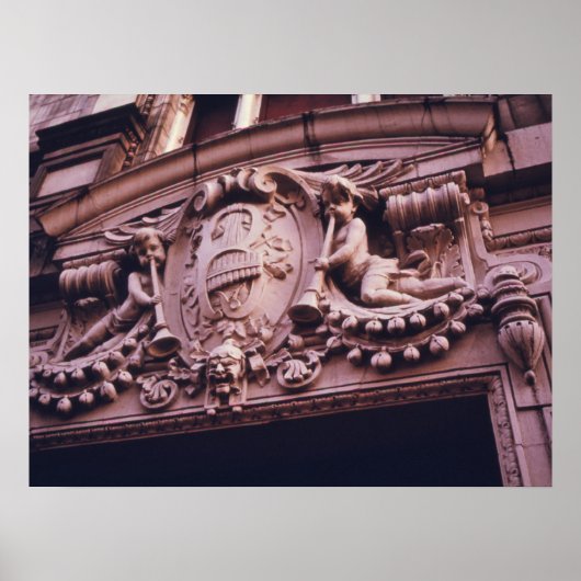 建築詳細シアター，ブルックリン，ヴィンテージ ポスター (正面)