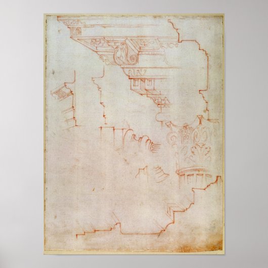 建築詳細スケッチ ポスター (正面)