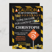 建築誕生パーティー 招待状 (正面/裏面)