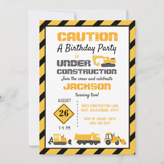 建築誕生会 招待状 (正面)