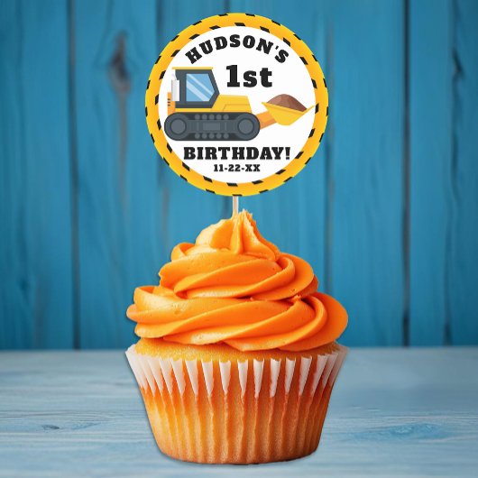 建築誕生日お気に入りシール – イエローダンプ ラウンドシール