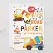 建築誕生日かわいい 招待状 (正面)