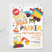 建築誕生日かわいい 招待状 (正面)