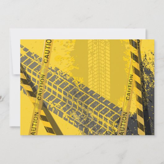 建築誕生日と写真 招待状 (裏面)