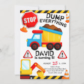 建築誕生日の男の子がすべてを捨てる 招待状 (正面)