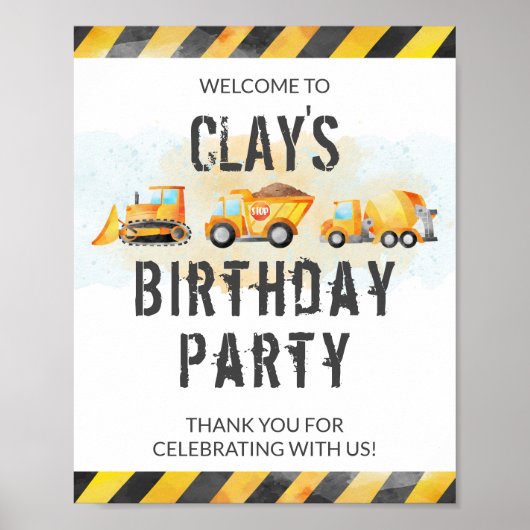 建築誕生日ウェルカム1st誕生日 ポスター (正面)