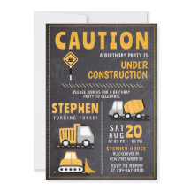 建築誕生日キッド招待状テンプレート