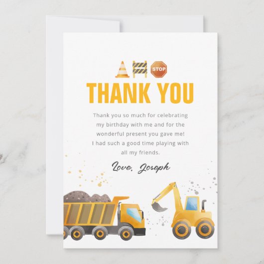 建築誕生日サンキューカード 招待状 (正面)