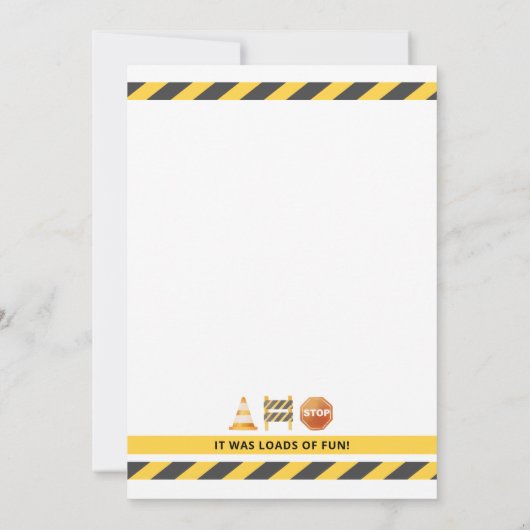 建築誕生日サンキューカード 招待状 (裏面)