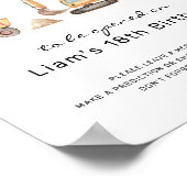 建築誕生日タイムカプセル標識 ポスター (角)