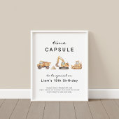 建築誕生日タイムカプセル標識 ポスター